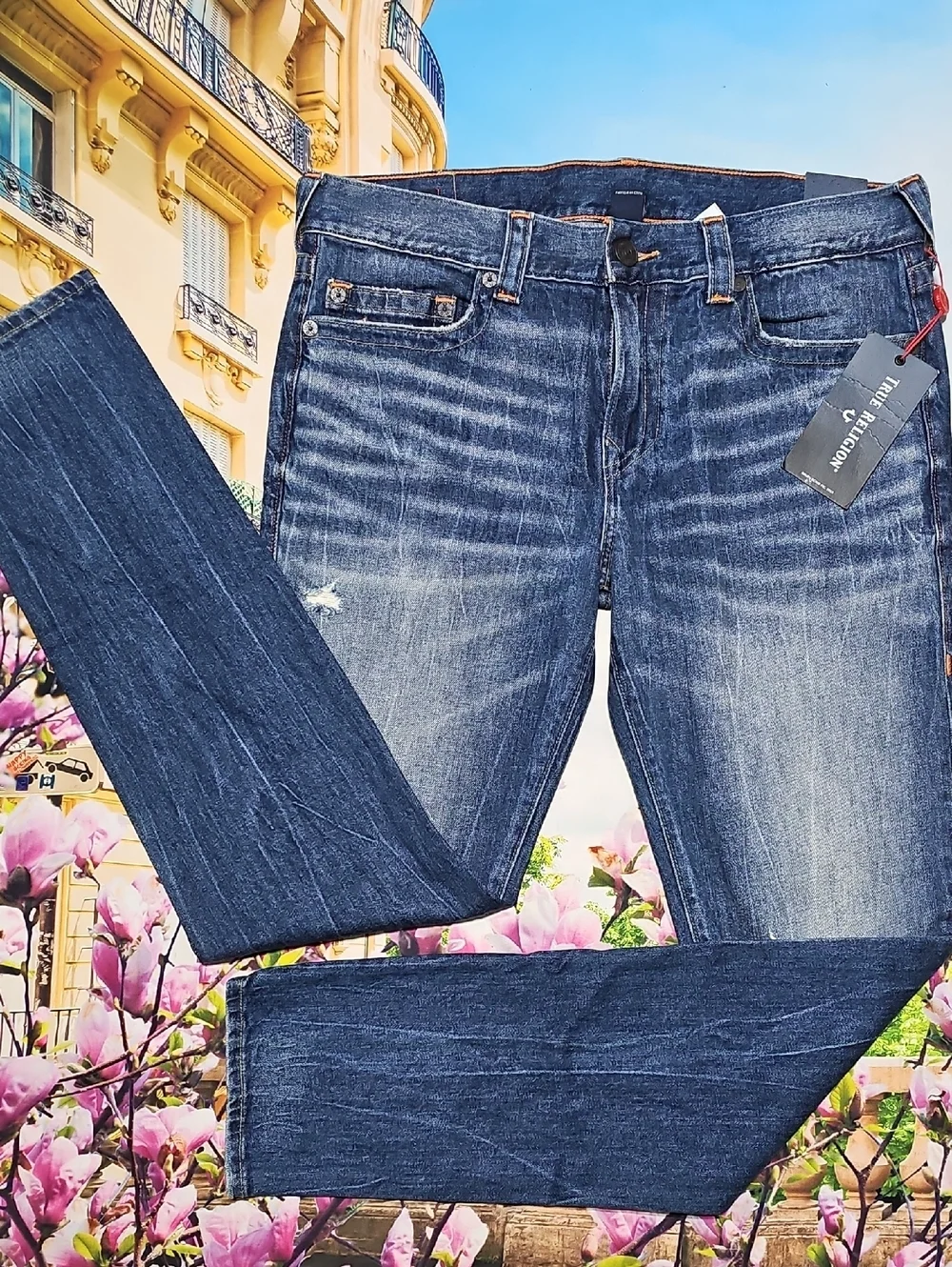 True‎ Religion Rocco Skinny Distressed Jeans Size 34 New